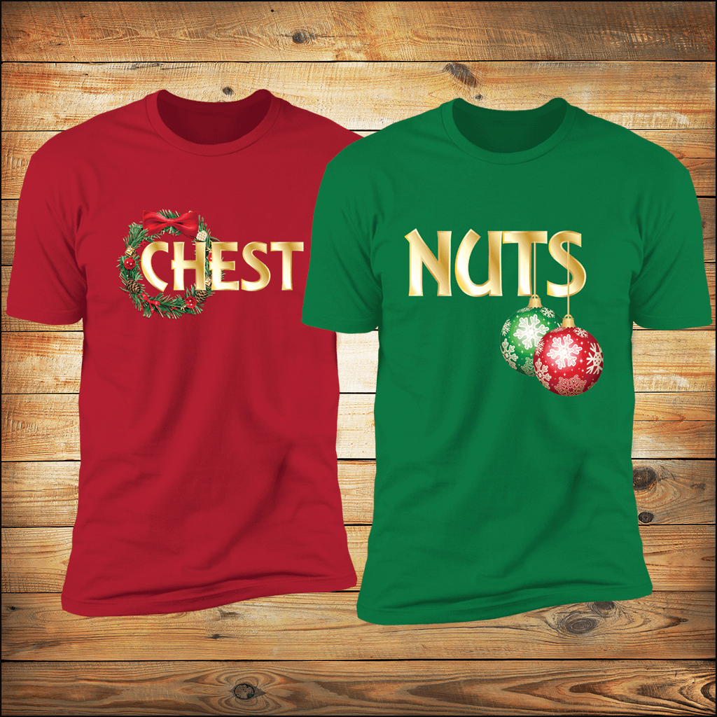 Chestnuts Couples Christmas matching shirts