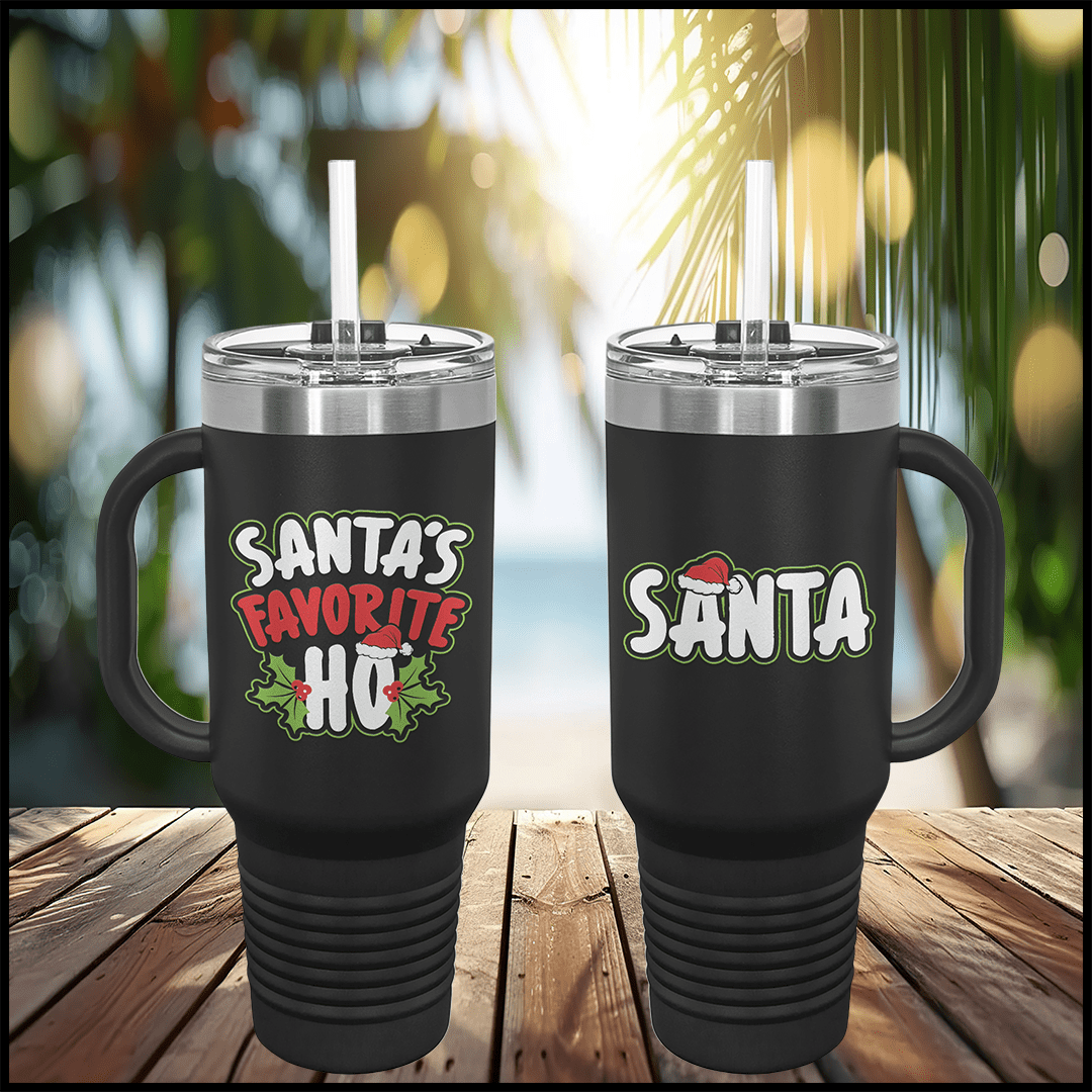 Funny 40oz Tumblers - Santa's favorite ho & Santa