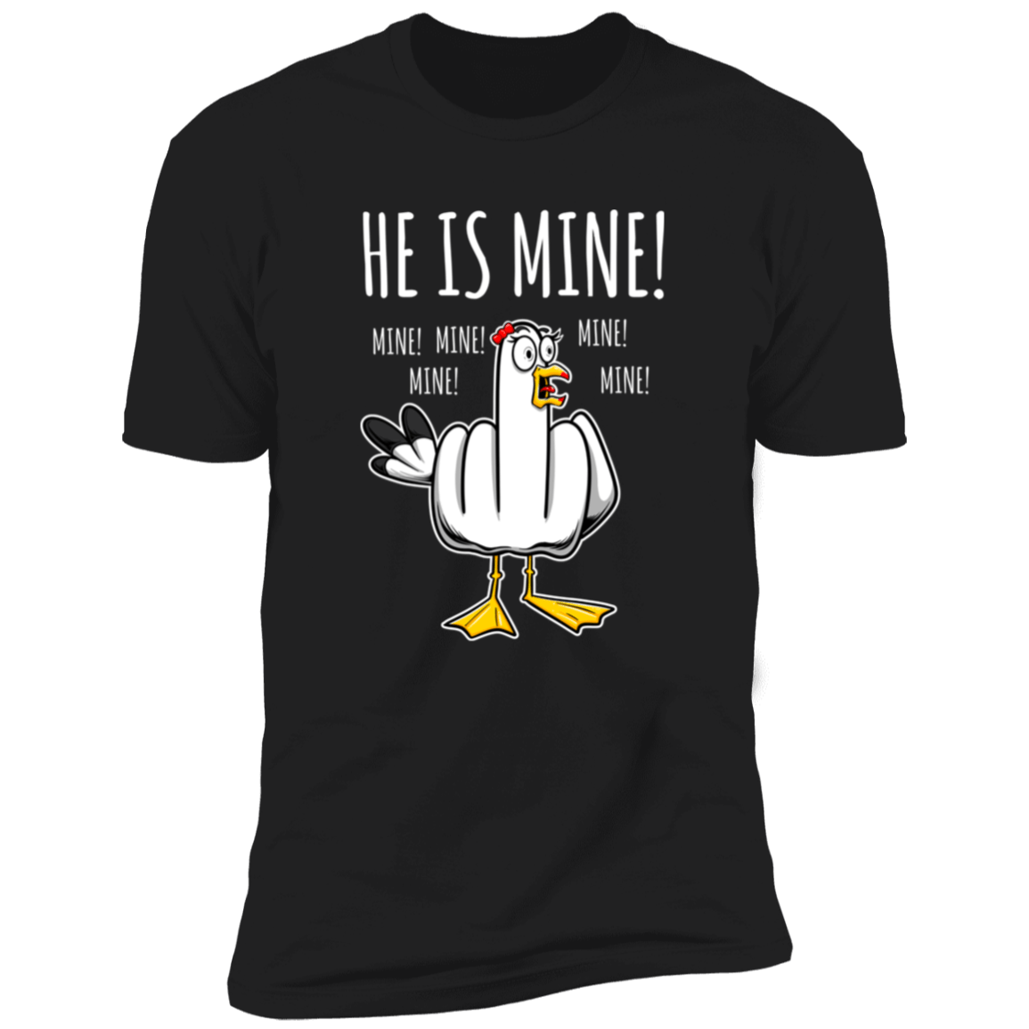 He Is Mine! & She Is Mine! Black Deluxe Couples Tees