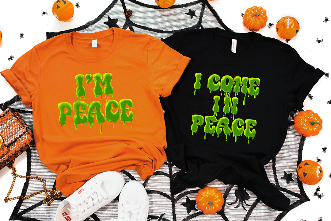 I come in peace & I'm peace halloween edition