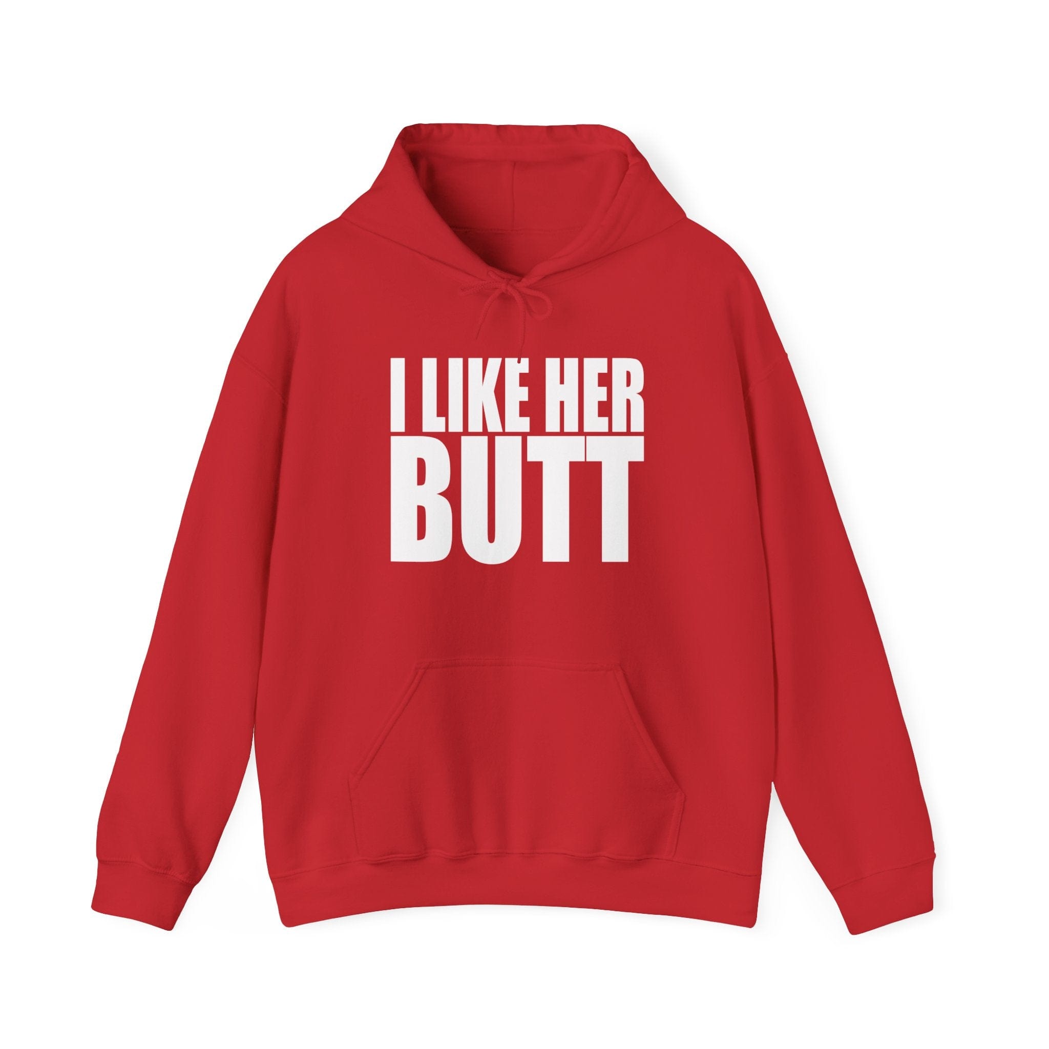 I Like Her Butt & I Like His Beard Red Hoodies