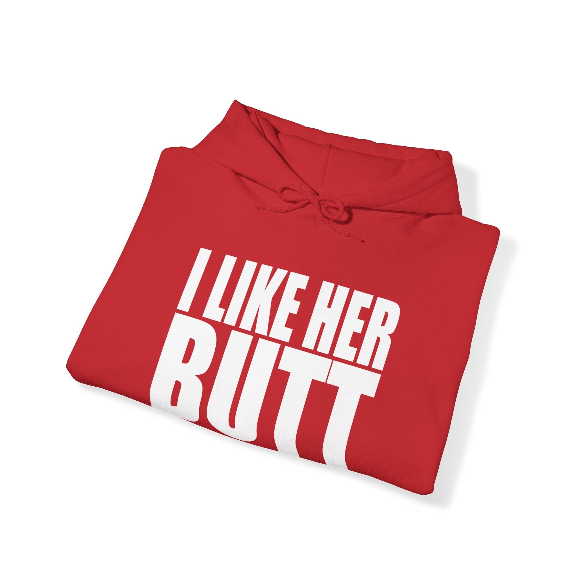 I Like Her Butt & I Like His Beard Red Hoodies