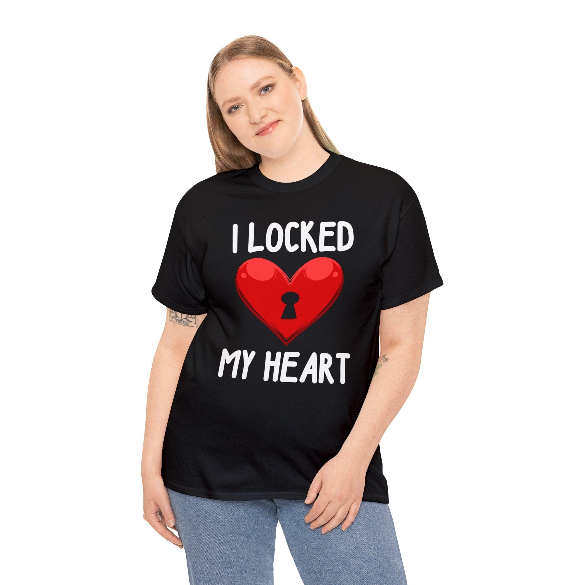 I Locked My Heart & I Found The Key Black Unisex Tees