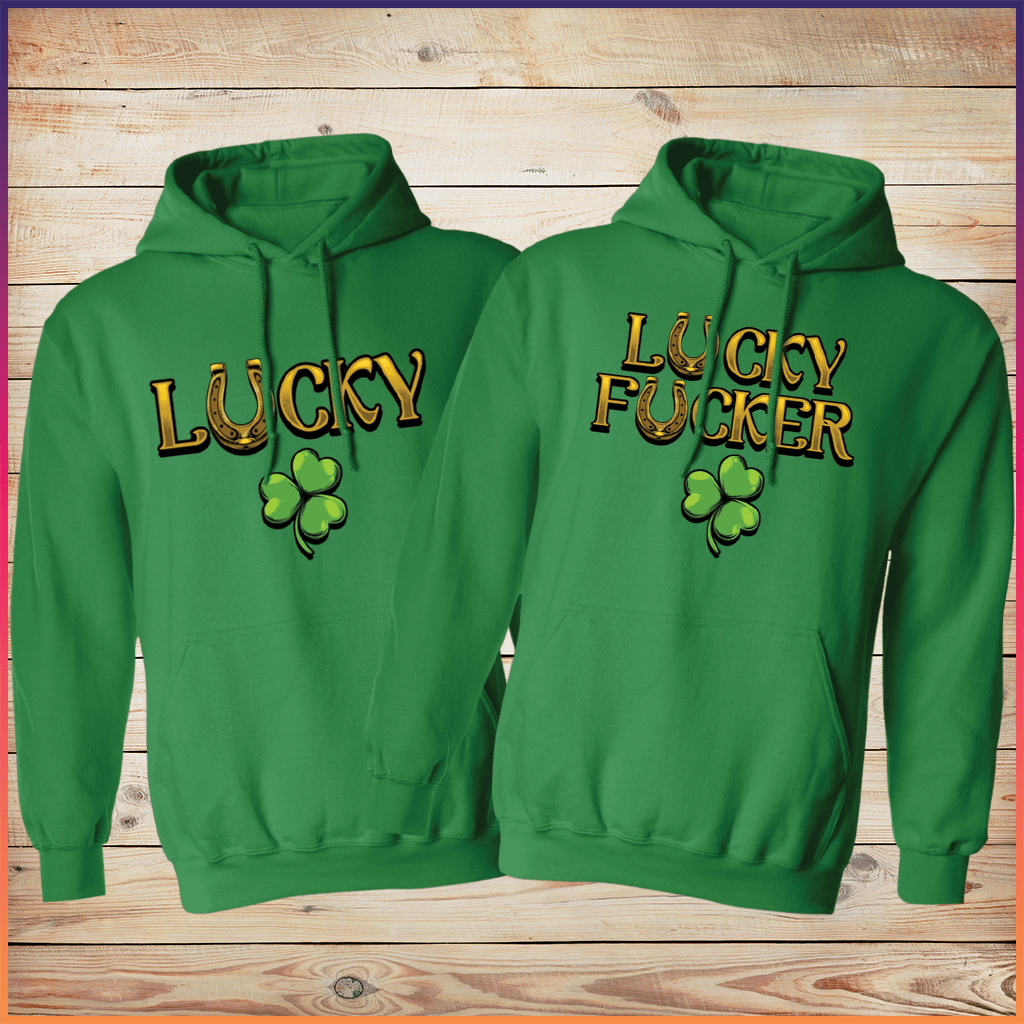 L℧cky & L℧cky F℧ucker St Patrick's Day Drinking Hoodies Limited Edition