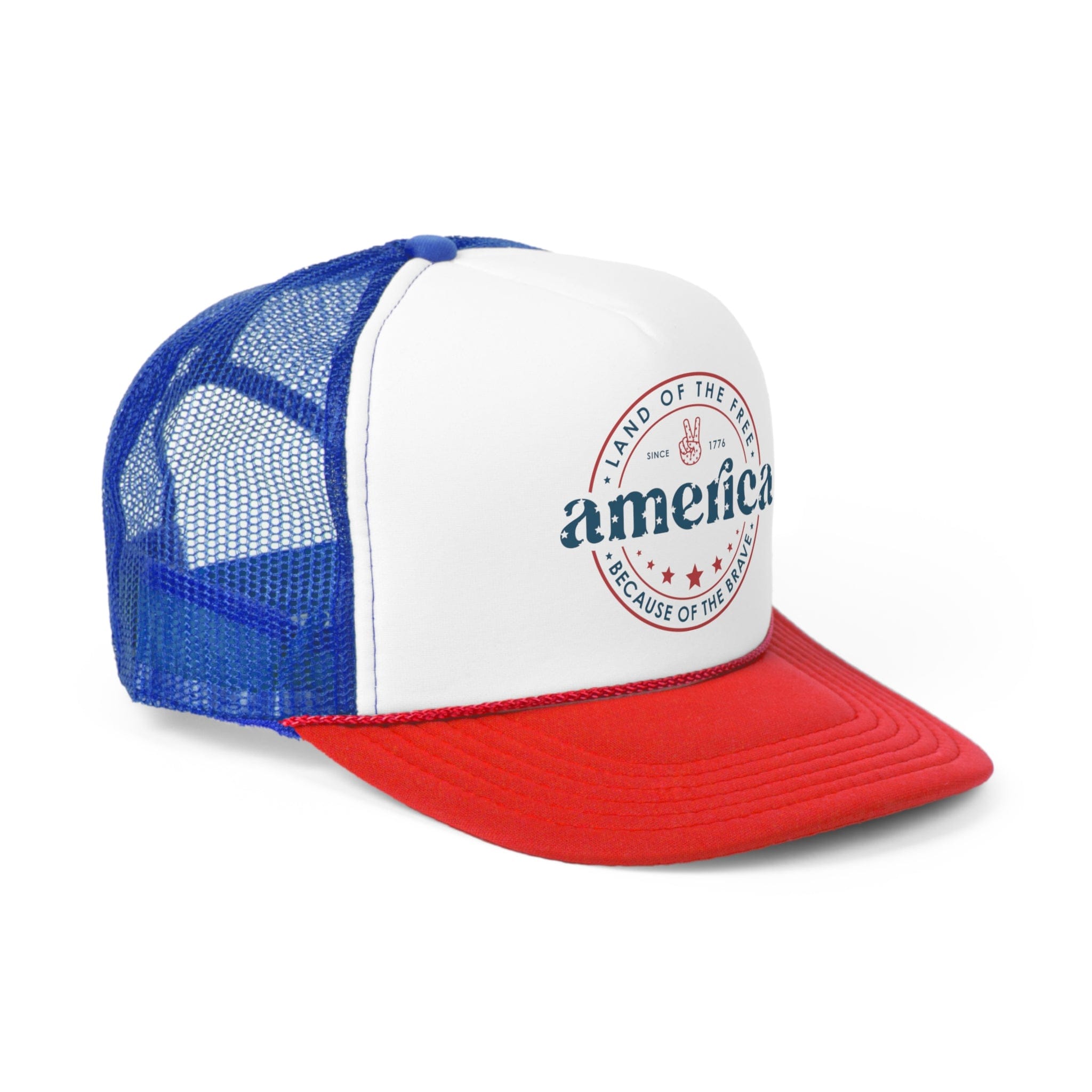 Land of the free Because of the brave Trucker Cap