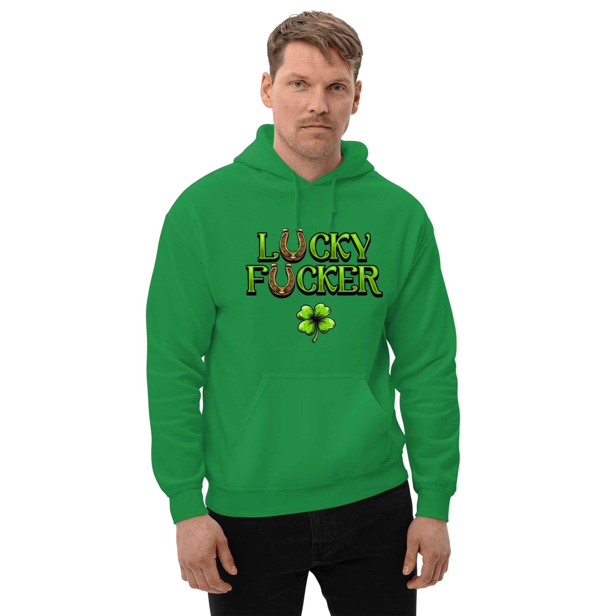 Lucky & Lucky F*ucker St Patricks day Drinking Hoodies