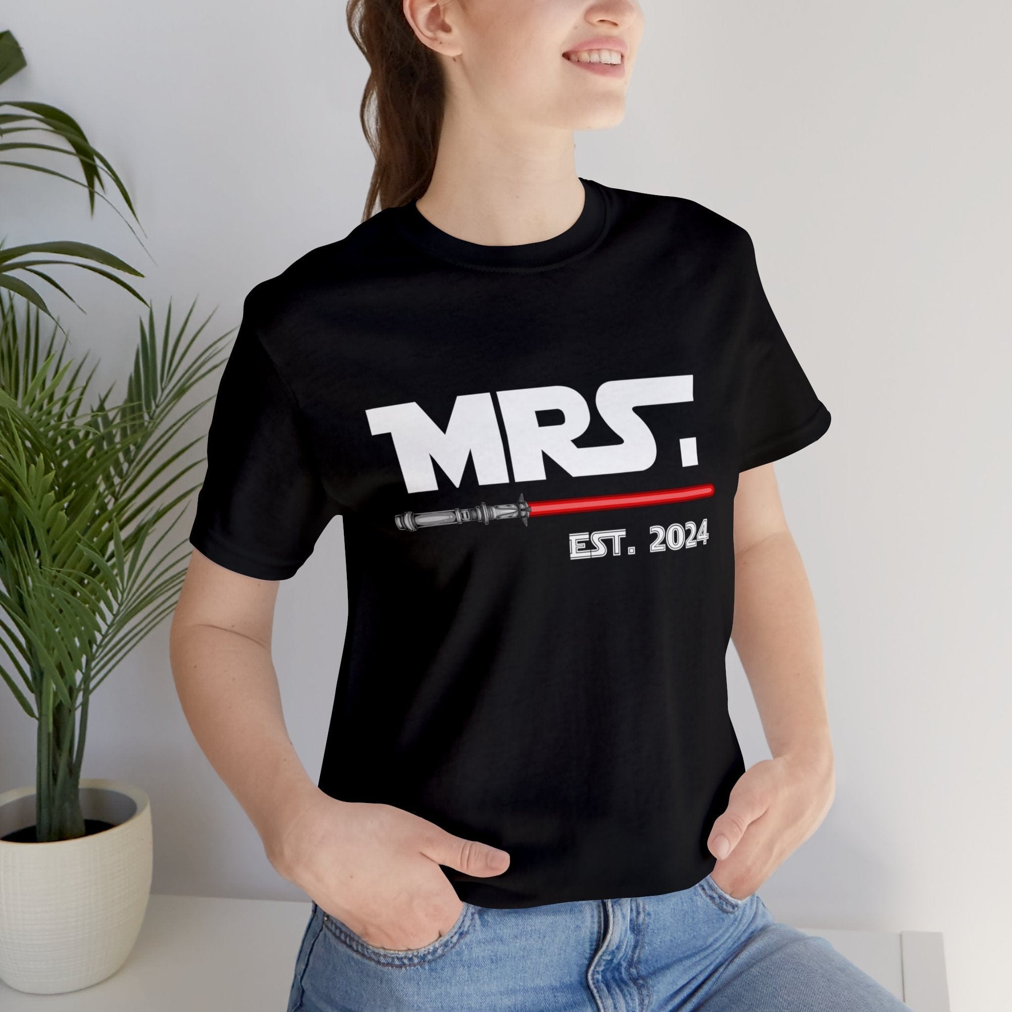 Mrs Est. 2024 May The Force Be With Us Deluxe T-shirt