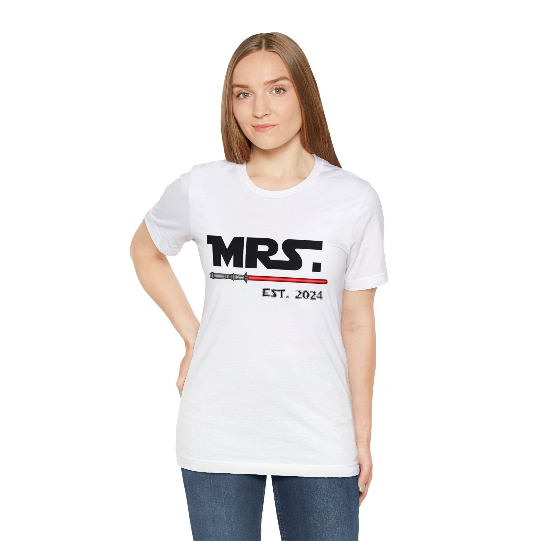 Mrs Est. 2024 May The Force Be With Us Deluxe T-shirt