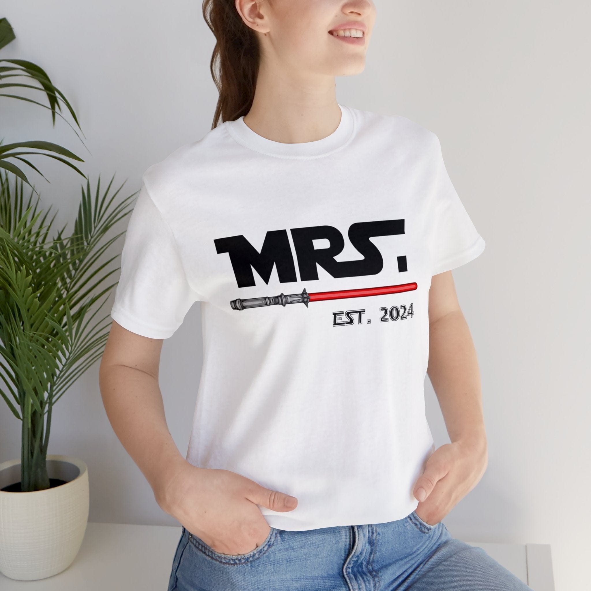 Mrs Est. 2024 May The Force Be With Us Deluxe T-shirt