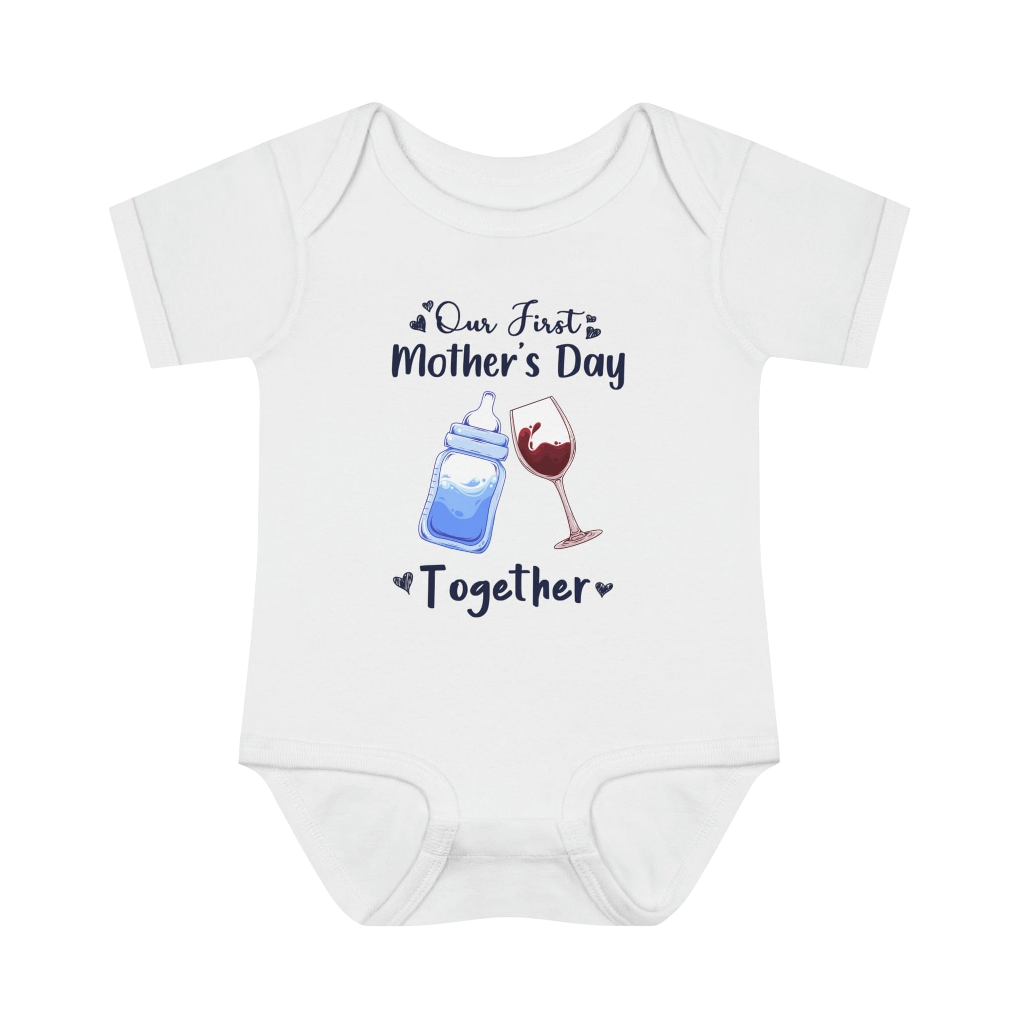 Our first mother's Day Together Infant Baby Rib Bodysuit