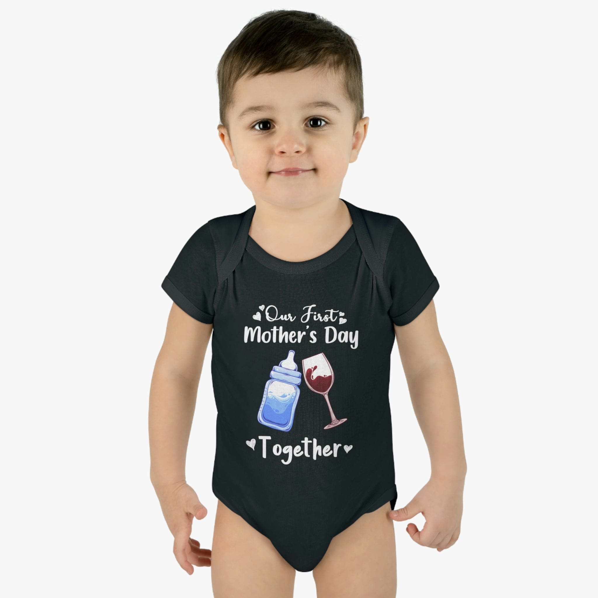 Our first mother's Day Together Infant Baby Rib Bodysuit