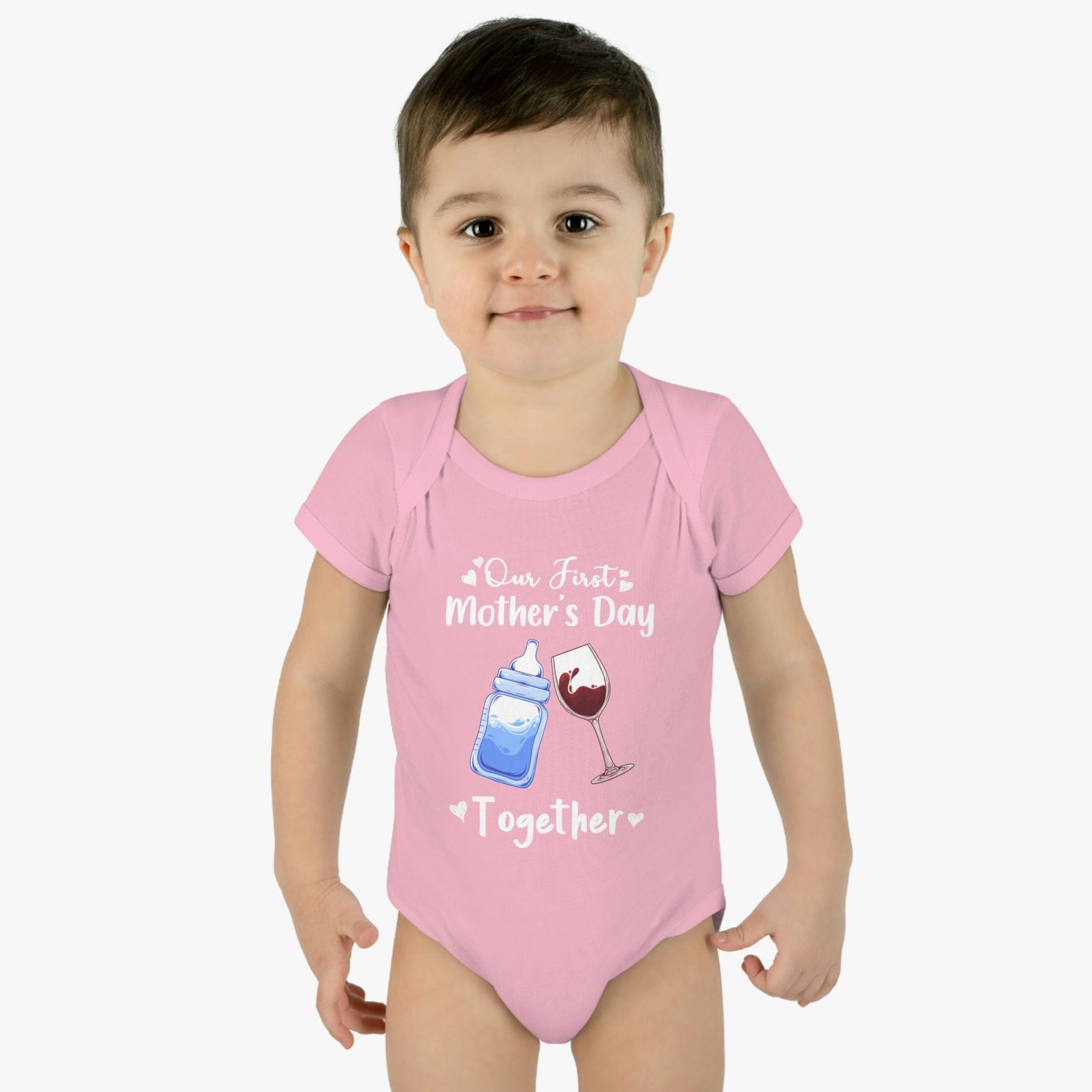 Our first mother's Day Together Infant Baby Rib Bodysuit