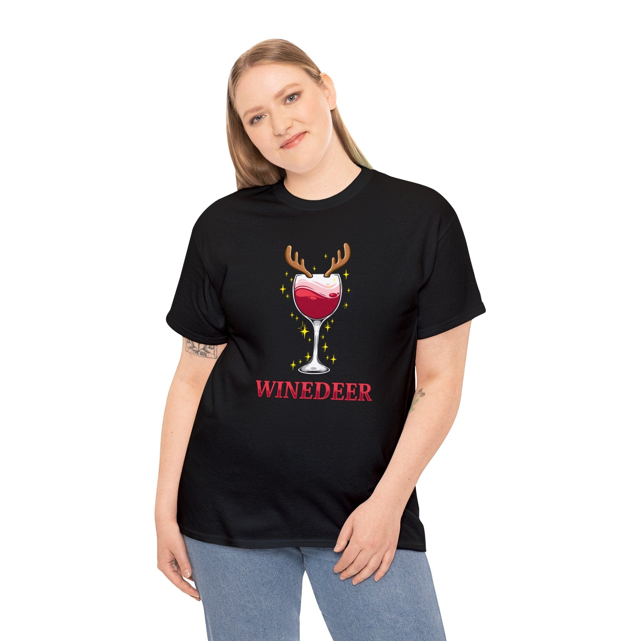 Winedeer Unisex Black Tee