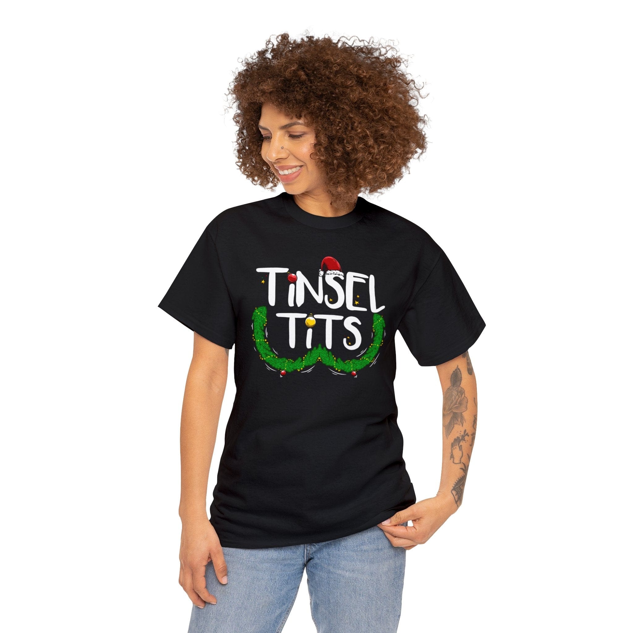 Tinsel Tits | Deluxe Black Tee