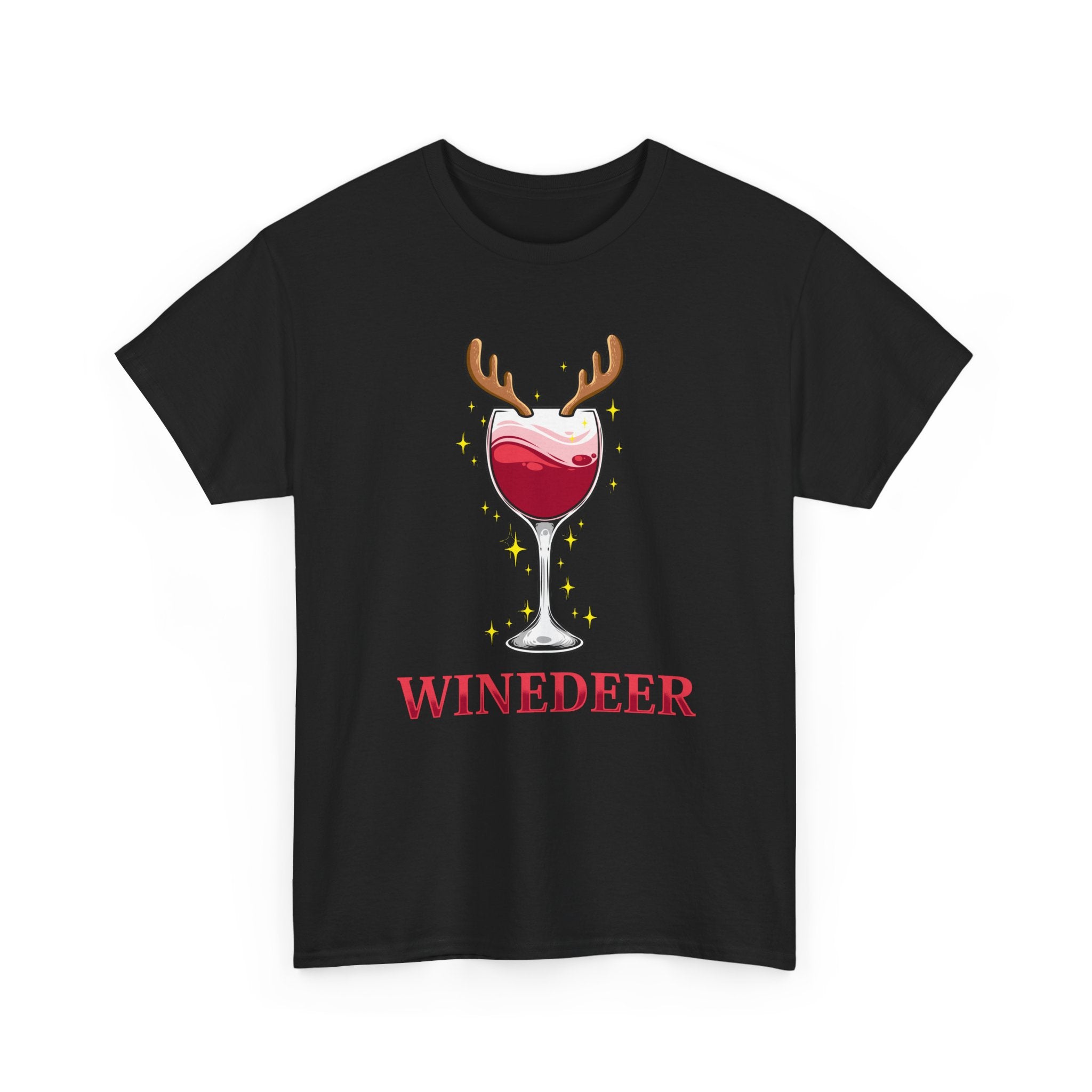 Wine Deer Black Unisex Tee (Unisex)